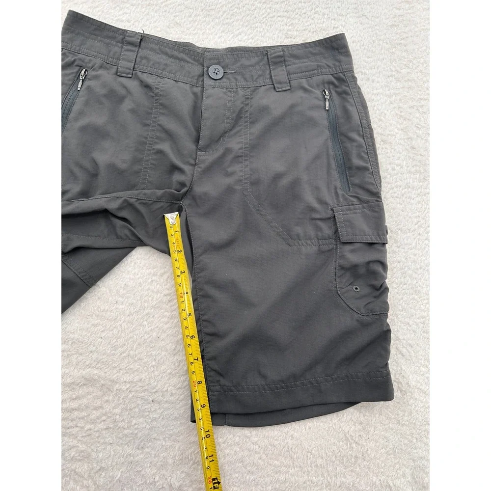 Columbia Womens Gray Nylon Cargo Hiking Shorts 6 Utility Outdoor Trail Active